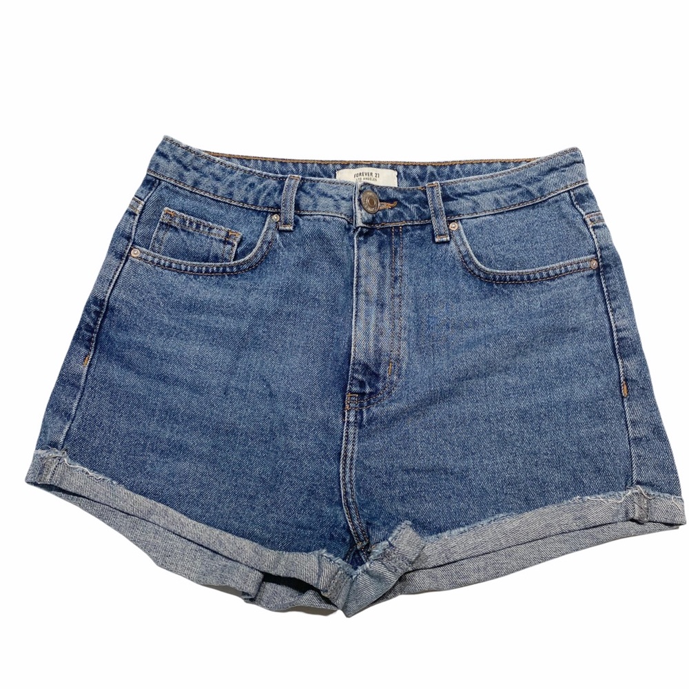 Forever 21 High Waist Denim Jean Shorts Junior 25